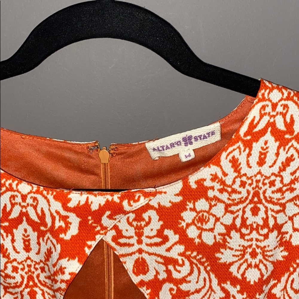Orange spring dress